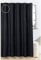 Optimal Products Black Glitter Diamante Polyester Weighted Hem Shower Curtain (Black Diamante)