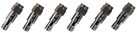 Nooelec SMA Attenuator Kit - 6-Teiliges SMA-In-Line-Dämpfungsglied mit 2W 50Ohm bietet eine Hochlineare Dämpfung von 1 dB bis 42 dB in Schritten von 1 dB. 1dB, 2dB, 3dB, 6dB, 10dB und 20dB-Adapter