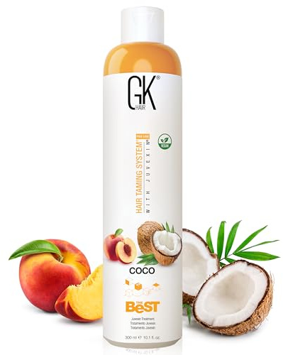 GK HAIR Global Keratin The Best COCO (10.1 Fl Oz/300ml) Vegane glättende Keratin-Haarbehandlung Professionelle brasilianische Komplexe Blowout Glättung für seidig glattes & kräuselfreies Haar
