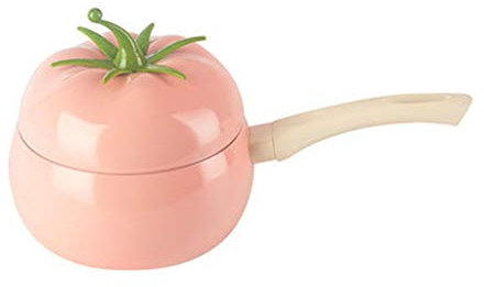 XUNXI Creative poêle à Frire, Fruits Tomate Forme poêle à Frire Casserole Casserole Casserole Induction cuisinière Aluminium ustensiles de Cuisson antiadhésif Rose