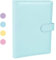 falllea A5-Ringbuch aus PU-Leder, nachfüllbar, 6 runde Ringbucheinband, Business-Notizblock und Meeting-Notizbuch, Reise-Notizbuch, Tagebuch, Einband (blau)