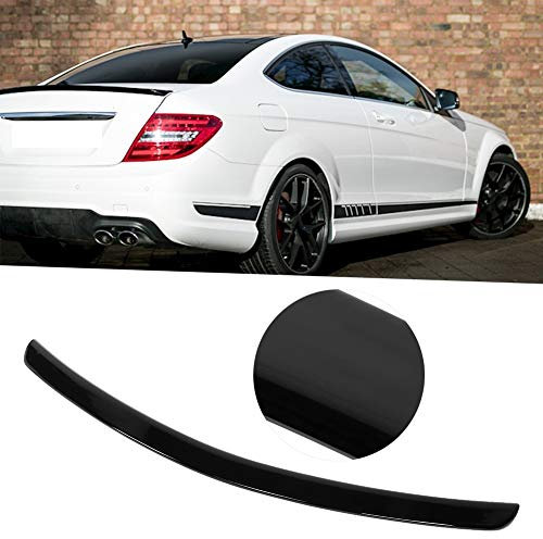 Terisass Heckspoiler Spoiler Protector Lip für A Fit für C-Klasse C204 Coupé 2011-2014 Schwarz glänzend