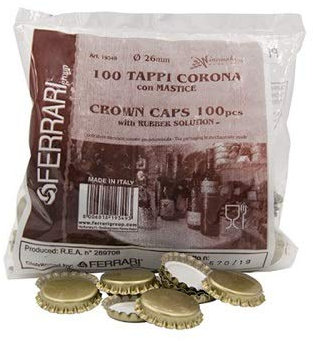 Virsus Tappi a Corona Non Perforati per Bottiglie di Birra, Vino e per la Chiusura di Qualsiasi Bottiglia Standard Diametro 26 mm varie quantità (500)