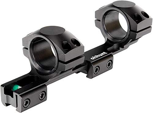 WINFREE Anneau de lunette de visée de 2,5 cm - 30 mm - Moyen - 11 mm - Double anneau noir avec niveau à bulle