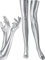 SATINIOR Damen Karneval Halloween Kostüm Elastisch Spandex Glänzend Nass Lange Handschuhe und Oberschenkel Hohe Strümpfe, silber, Einheitsgröße