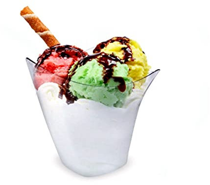 Graziano, 12 pezzi, Coppetta Triangolo Grande, Modello 453, Finger Food Contenitori Riutilizzabili Trasparenti per Budini, Mousse, Gelati, Compleanni, Matrimoni