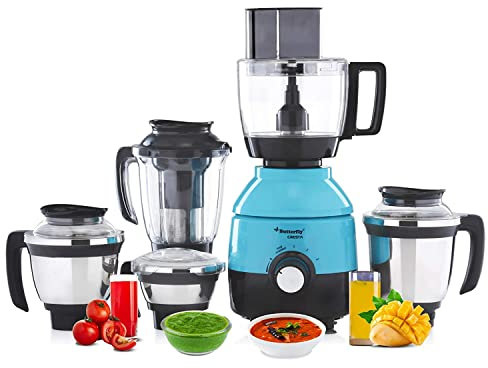 Butterfly Cresta Food Processor, 1 HP, 750-Watt, 5 Jars (Black)