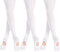 MOLLDAN Pro Dance Übergangs-Strumpfhose für Mädchen, Ballett, wandelbare Gymnastik-Leggings für Kleinkinder, 3 Paar, weiß, 8-10 Jahre