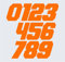 DualColorStampe Adesivi Numeri Moto Motocross armadietto palestra spogliatoio camera hotel casco moto cassetta della posta stickers COD.0245(Arancione)