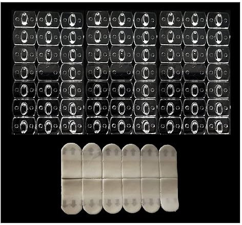 60 mini ganchos de decoración transparentes con almohadillas autoadhesivas, clips de decoración para luces de cadena, luces de hadas, oficina, escuela (60 piezas mini ganchos transparentes)