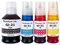 SHUOLEI Lot de 4 bouteilles d'encre compatibles GI21 GI-21 compatibles avec Canon GI21 GI-21 Fonctionne pour imprimantes Canon Pixma G3270 G3260 G2260 G1220 G1230 G2270 G4270 Noir Cyan Magenta Jaune