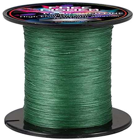Amur Leopard 4 Fili Lenza da Pesca Trecciato 300m Linea di Pesca Intrecciato PE 10-100LB ad Alte Prestazioni Super Forte Filo da Pesca, Verde Militare, 1.2#/0.18mm/9.0kg/20LB