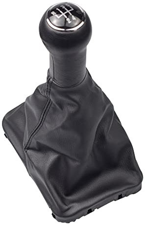 Hacreyatu R5 Gang Manueller Schaltknauf für VW Beetle 1998-2010 Cabrio 2003-2010 (Schwarz)