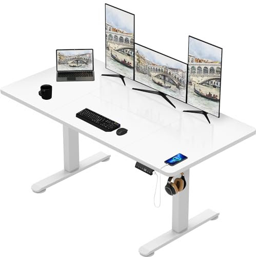TRIUMPHKEY Scrivania Elettrica Regolabile in Altezza, 180 x 80 cm, Grande, 3 Controlli Memoria, Scrivania Regolabile in Altezza, Sistema Anti-collisione, Scrivania per Computer, Struttura Elettrica