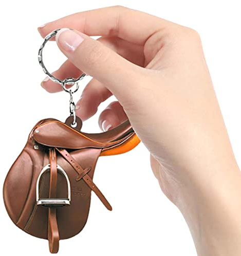cypreason Porte-Selle Cheval – Porte-clés en Acrylique | Selle Plate en Acrylique pour amateu Chevaux Cowboy Cowgirl pour rétroviseur Voiture Accessoires