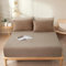 Sedefen Warme Spannbettlaken 180x200cm Khaki Taupe Winter Flannell Bettlaken Plüsch Flauschige Cashmere Touch Boxspringbett Spannbetttuch für 25 bis 30cm Matraze