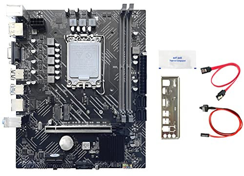 Seprendi H610 Computer Scheda Madre+ SATA+Baffle+Grasso Termico LGA1700 DDR4 Gigabit LAN per G6900 I3 12100 I5 12500 12Th CPU