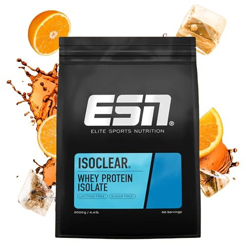 ESN ISOCLEAR Whey Isolate Protein Pulver, Cola Orange, 2000 g, Proteinlimo mit fruchtig leckerem Geschmack, clear Whey - made in Germany