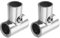 sourcing map Lot de 2 raccords de main courante de bateau, connecteur de tuyau en T divisé en T en acier inoxydable 316 pour étagères à tube extérieur de 2,2 cm, présentoirs