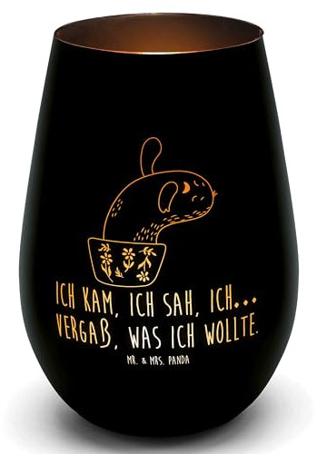 Mr. & Mrs. Panda Gold Windlicht Kaktus Mama - Geschenk, Schule, Windlicht Gold Für Hochzeit, Windlicht Für Teelicht Gold, Windlicht Gold Hängend,