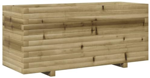 vidaXL Pflanzkübel, Blumenkübel mit Holzrahmen, Blumenkasten für Terrasse Garten, Pflanzkasten Hochbeet Pflanzgefäß, Kiefernholz Imprägniert