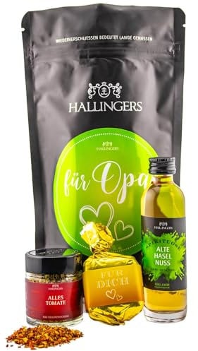 Hallingers Für Opa - Vatertagsgeschenk Wundertüte Geschenkset Nougat Busserl Haselnusslikör & Gewürz zum Vatertag (Bag) - Geschenkideen Weihnachten & Geschenke Adventskalender | Glückwunsch Jahrestag