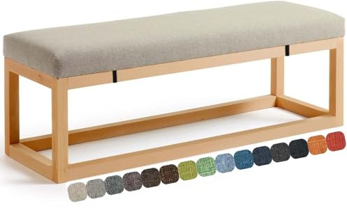UWOBTN Cojín para Banco Zapatero, Cojines para Banco Interior Exterior Jardín,Cojín para Asiento de Columpio, Lavable, Antideslizante, para Patio, Cocina, Comedor, Terrazas(E,100x30x3cm)