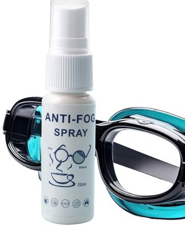 Spray für Gläser – 20 ml Anti-Fog-Beschichtung für Schwimmbrillen, Sicherheitsgläser, Masken | Objektivreinigung für Windschutzscheiben, Helme, Op-Brillen