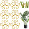 Supporto per Gambo vegetale 6pcs 4x4 Pollici Stabilizzatore di Piante in Metallo Dorato a Forma di Cuore per Monstera, Piante da Interno Supporto