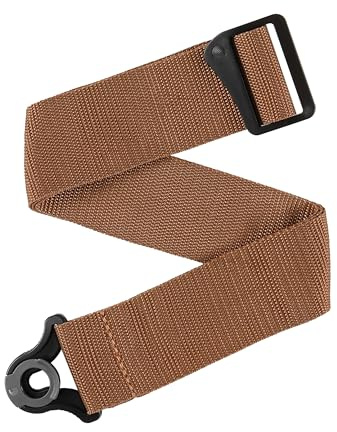 D'Addario Auto Lock Guitar Strap Polypro Brown | Auto Lock guitar straps secure to existing buttons, install fast, hold firmly and deliver comfortable stage-ready.