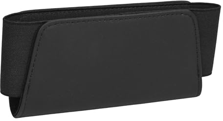 Qirc Car Seat Side Storage Pocket, Leather Multifunctional Small Organiser, Universal Car Pocket Pouch Cell Phone Holder for Phone, sunglass, wallet, ect (B Black Line)