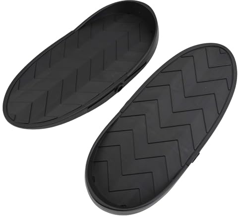 FACAIIO Rudergerät Fußpedale für die meisten Modelle, Rutschfester Kunststoff für Ersatzpedale Fitnessgeräte, 30 x 13,5 cm, Schwarz und Grau