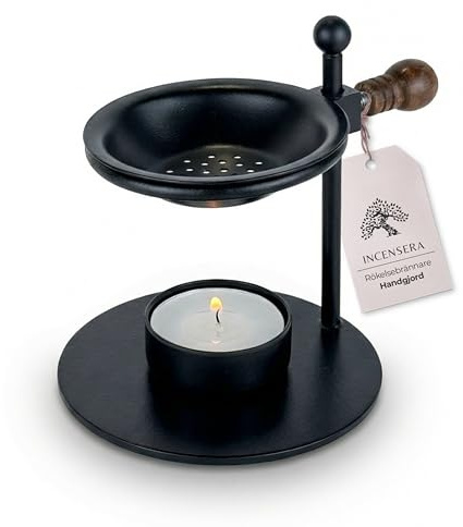 Incensera Brûleur d'Encens Noir avec Tamis