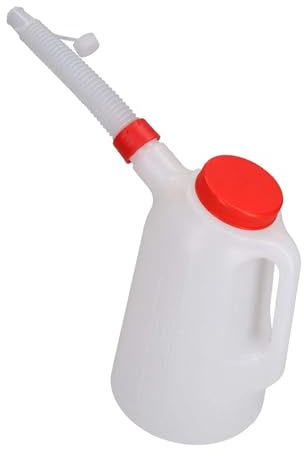 tuwiwol Bidon doseur d'huile de 5 L avec Bec verseur, Compatible avec pour Tous Types de véhicules (Voiture, Moto, Bateau), Grande durabilité, Haute densité.