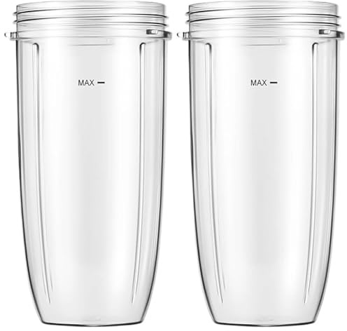 Blender Replacement Cups，Compatible with Nutribullet，Blender, 32oz Cups Compatible with Nutri Bullet 600W/900W Blenders (2-Pack)