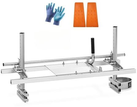 24-inch Chainsaw Table for Oil saws, Dedicated Cutting Table for Gasoline saws and Loggers, Woodworking Cutting Auxiliary Support Stand (Silvery,24-inch)