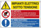 CARTELLO ALLUMINIO 50x33,3cm 'Impianti elettrici/E' vietato./ E' obbligato' CARTELLI SEGNALATORI