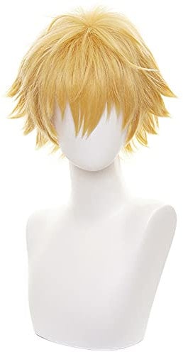 HIROAKIYA Denji Wig, Chainsaw Man Denji Cosplay Wig with Wig Cap, Length approx.30cm