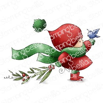 Stamping Bella Cling Stamps-Bundle Girl with Winter Branch -EB1044