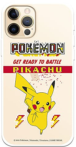 Schutzhülle für iPhone 12-12 Pro, offizielles Pokémon-Pikachu Get Ready To Battle. Wählen Sie das Design, das Ihnen am besten gefällt für Ihr iPhone 12-12 Pro