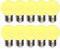 NCC-Licht 10 x LED Leuchtmittel Tropfenform Kugel G45 1W E27 Gelb 270°