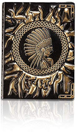 PORRASSO A6 Notizbuch Wasserdicht Tagebücher Vintage Reise Tagebuch Klassisch Geprägt Persönliches Skizzenbuch PU Notebook für Männer Frauen Schüler Büropersonal 100 Blatt 13.5x10 CM