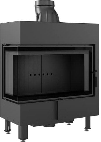 KRATKI Lucy holzbefeuerter Kamineinsatz Lufteinlass BImSchV 2 konform Stahl Thermotec Auskleidung Glasscheibe Linke Seitenverglasung 14 kw 127 x 84,8 cm Thermische Effizienz 81