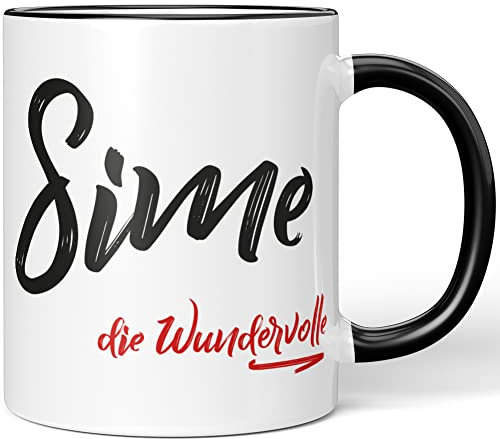 JUNIWORDS Tasse, Sime, die Wundervolle, Schwarz (5297159)