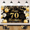 70 Geburtstag Banner 70 Geburtstag Party Dekor für Frau Mann, 70 Geburtstag Deko Extra Große Hintergrund Banner 70 Happy Birthday Geburtstagsbanner 185 × 110 cm