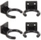 UKCOCO Microphone Wall Mount Holder: Microphone Wall Mount Clip Hook Single Wireless Micr Rack with Mounting Screws for KTV,Home,Office,4 pcs,Black