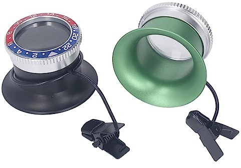 Brillenlupe Clip-On, 10-fache Vergrößerung, 2 Stück, Grün und Schwarz, PE-Kunststoff, für Uhrenreparatur und Elektronik