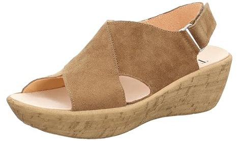 Think! Damen Kate Nachhaltige Sandalette, Oak 3000, 43 EU