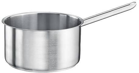 TOMGAST Stieltopf Durchmesser: 20 cm Höhe: 13 cm Fassungsvermögen: 4 l | Edelstahl 18/10 | Wandstärke 1 mm bis 1,2 mm | 3-Schicht-Aluminium-Stahlboden | Induktion