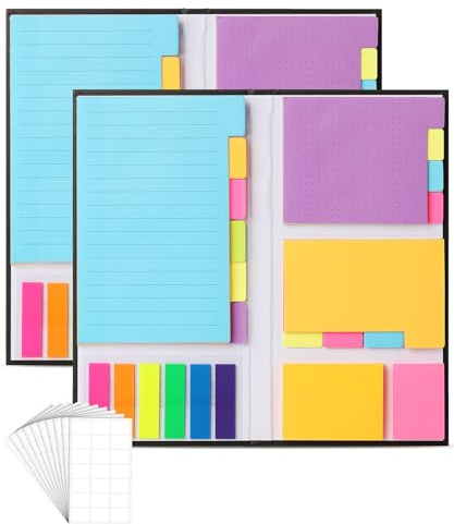 Mr. Pen- Sticky Note Set, 2 Sets, 820 pcs, Vibrant Colors, Sticky Notes Tabs, Divider Sticky Notes